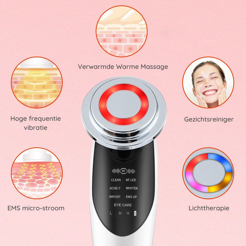 7-in-1 Facial Massager | Elektrisch gezichtsapparaat dat diep reinigt en de huidkwaliteit verbetert-Boetiek Moda