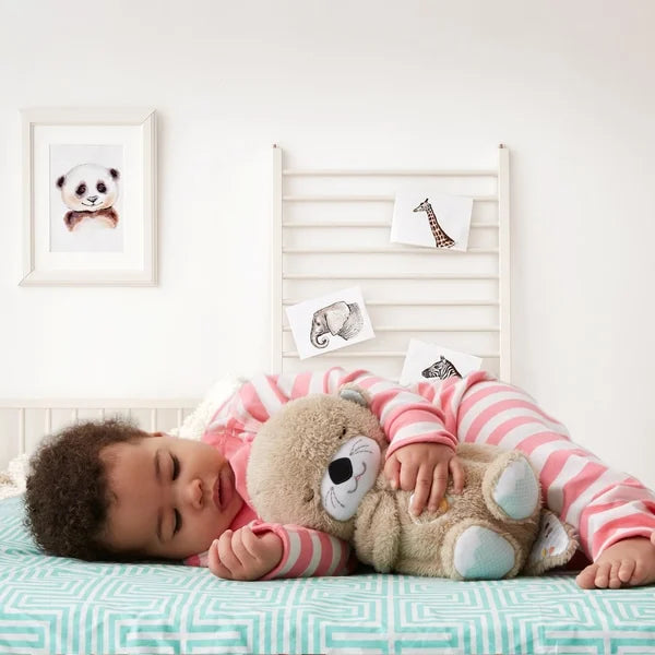 Ademende Otter Teddy - Rustgevende, lichtgevende muzikale teddybeer knuffel voor baby's-Boetiek Moda
