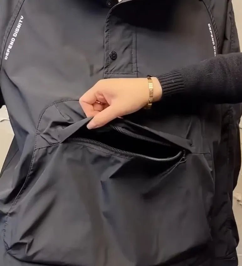 Anorak - Lichtgewicht windjack met halve rits en zak-Boetiek Moda