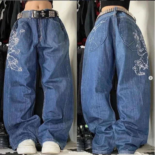 Baggy Jeans | Losse Maat | Wijde Pijpen | Cargo Jeans | Dames Jeans-Boetiek Moda