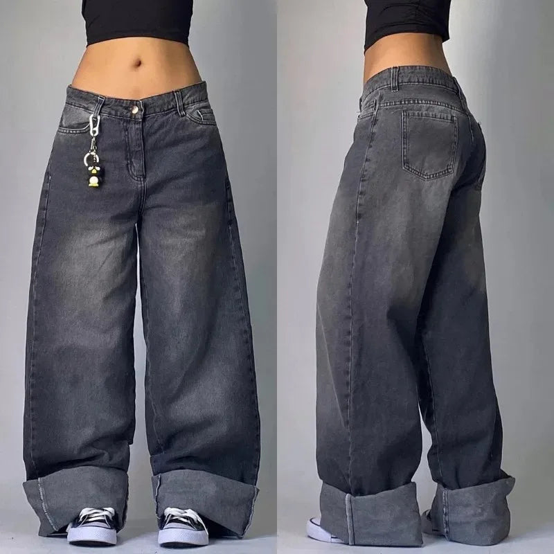 Baggy Jeans | Losse Maat | Wijde Pijpen | Cargo Jeans | Dames Jeans-Boetiek Moda
