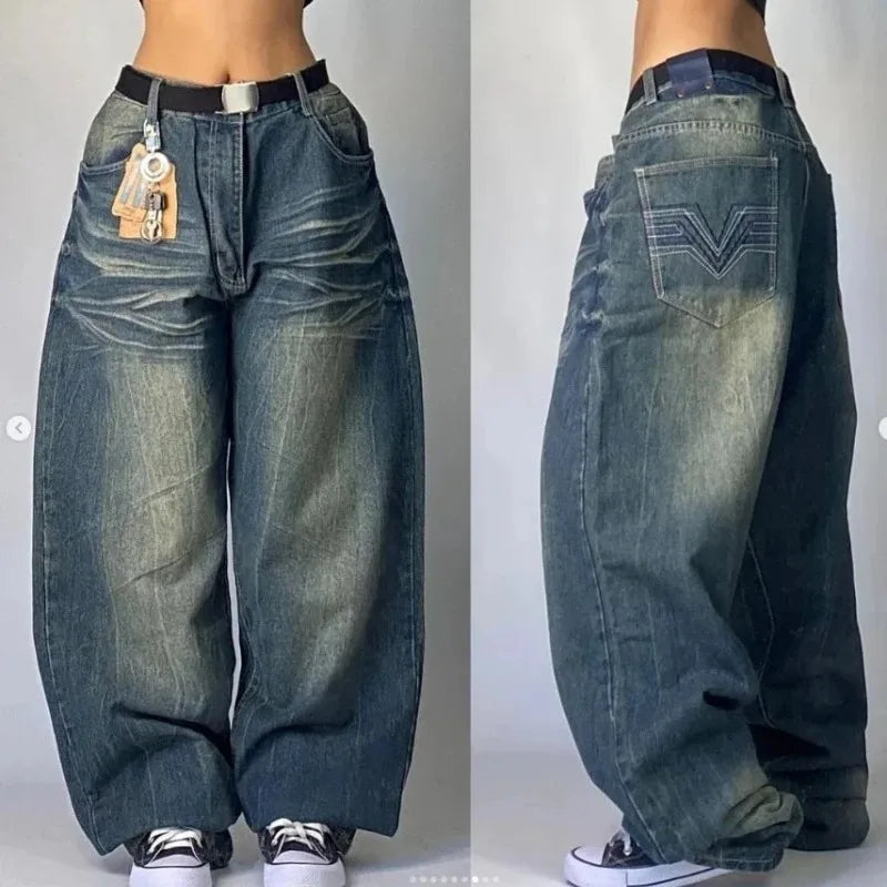 Baggy Jeans | Losse Maat | Wijde Pijpen | Cargo Jeans | Dames Jeans-Boetiek Moda