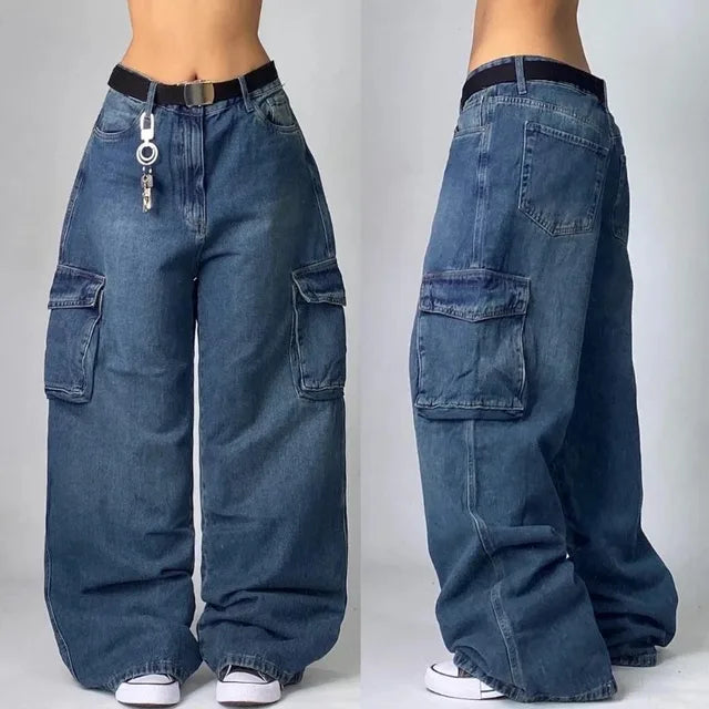 Baggy Jeans | Losse Maat | Wijde Pijpen | Cargo Jeans | Dames Jeans-Boetiek Moda