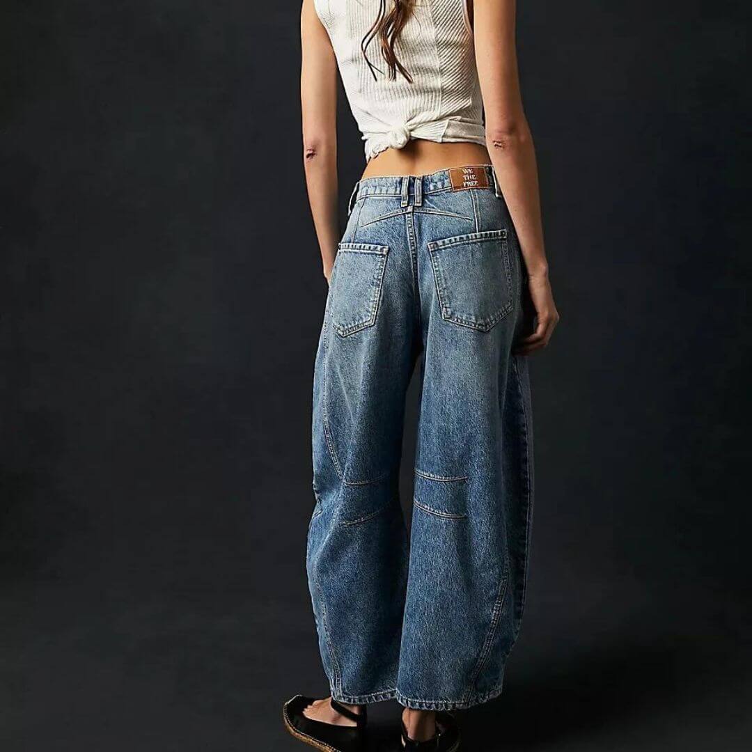 Baggy Jeans | Losse Pasvorm | Normale Taille | Utility Jeans | Damesjeans-Boetiek Moda