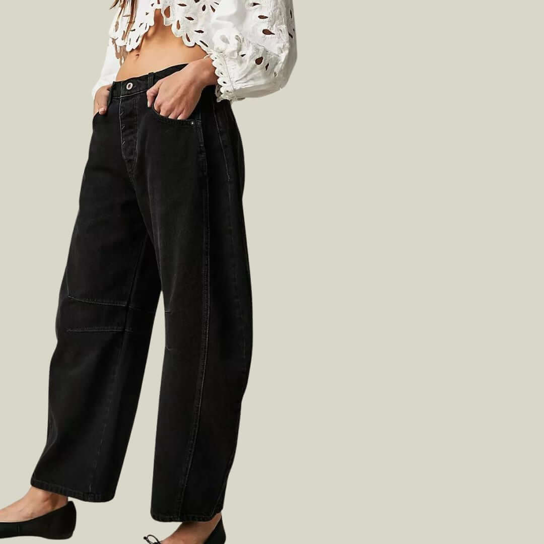 Baggy Jeans | Losse Pasvorm | Normale Taille | Utility Jeans | Damesjeans-Boetiek Moda