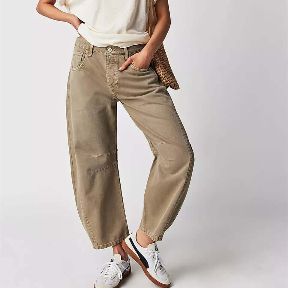 Baggy Jeans | Losse Pasvorm | Normale Taille | Utility Jeans | Damesjeans-Boetiek Moda