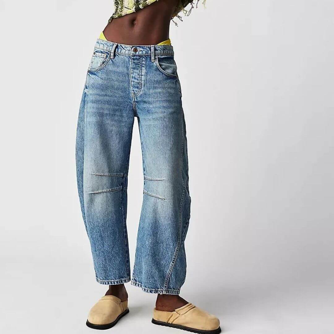 Baggy Jeans | Losse Pasvorm | Normale Taille | Utility Jeans | Damesjeans-Boetiek Moda