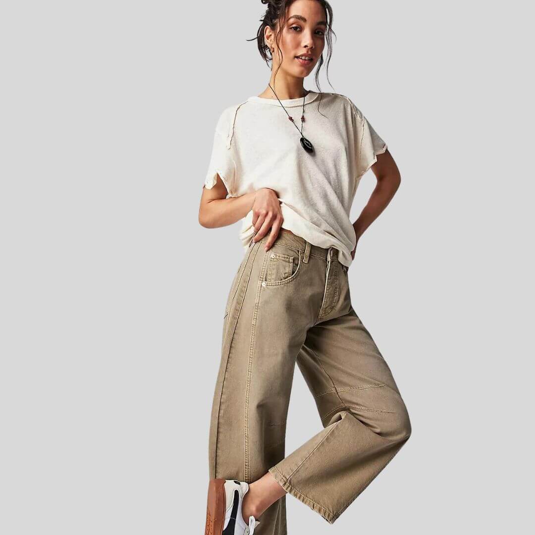 Baggy Jeans | Losse Pasvorm | Normale Taille | Utility Jeans | Damesjeans-Boetiek Moda