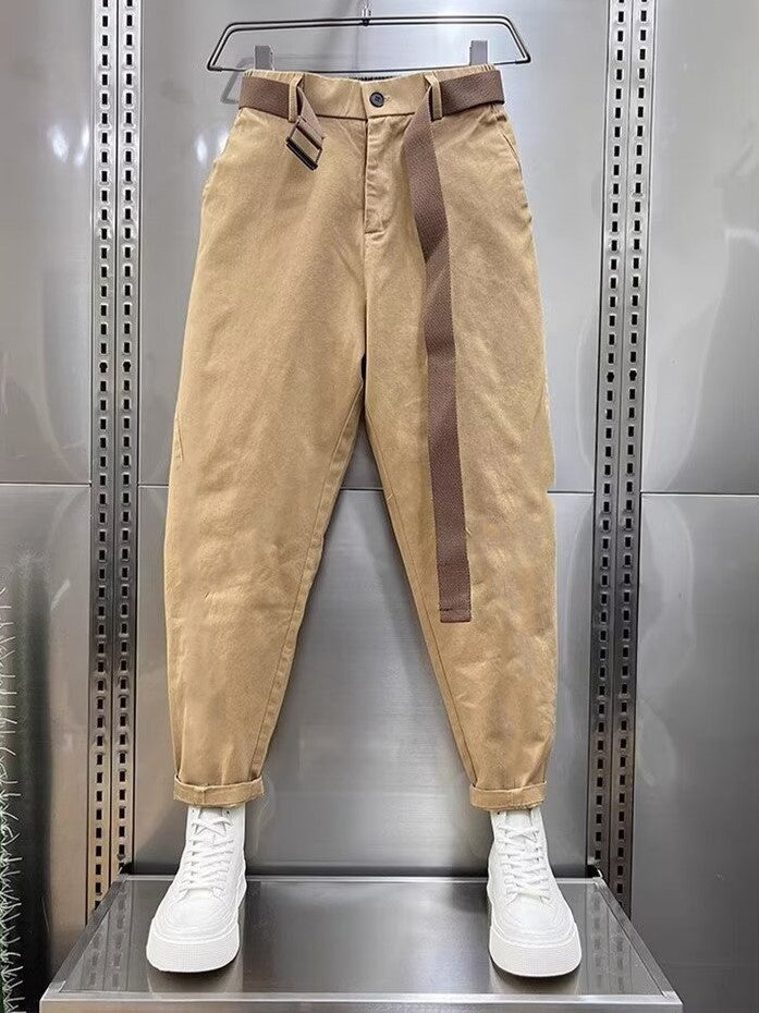 Baggy broek | Slouchy | Riem | Losvallende broek | Herenbroek-Boetiek Moda