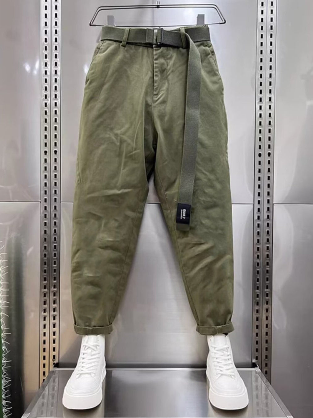 Baggy broek | Slouchy | Riem | Losvallende broek | Herenbroek-Boetiek Moda