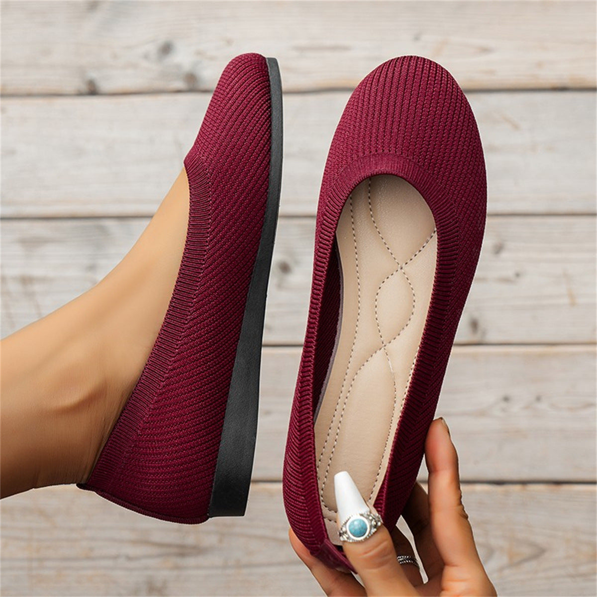 Ballerina Schoenen - Instappers - Comfortabel - Orthopedische ballerina's - Damesschoenen-Boetiek Moda