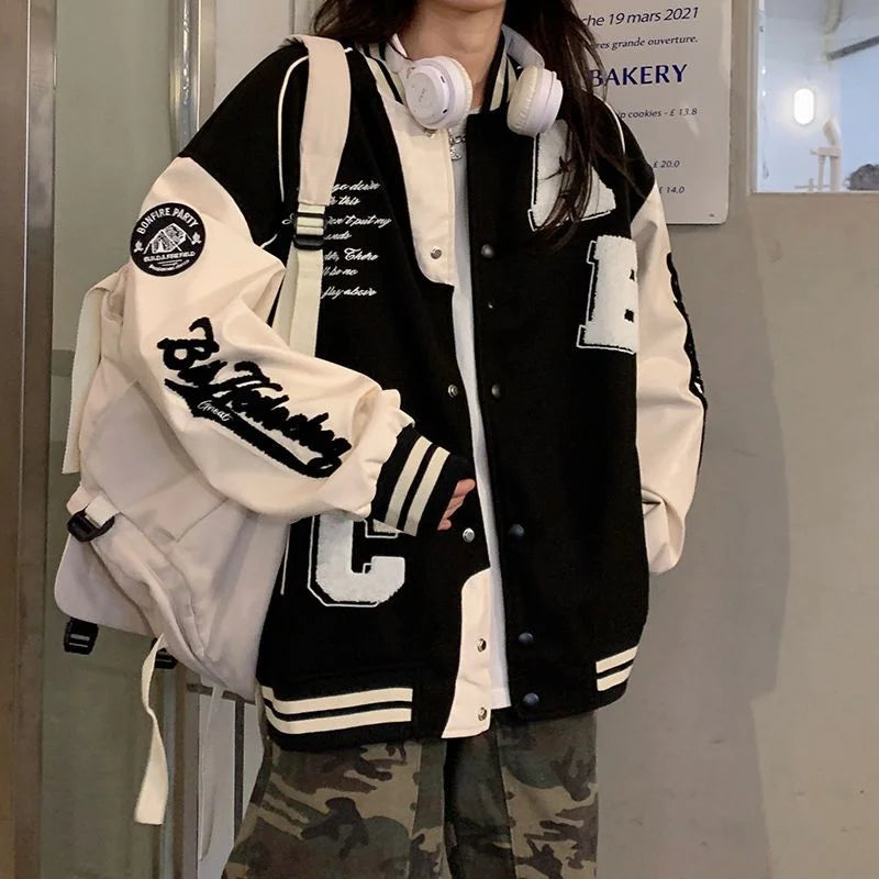 Baseball Jas - Oversized - Vintage - Damesjas - Bomberjack-Boetiek Moda