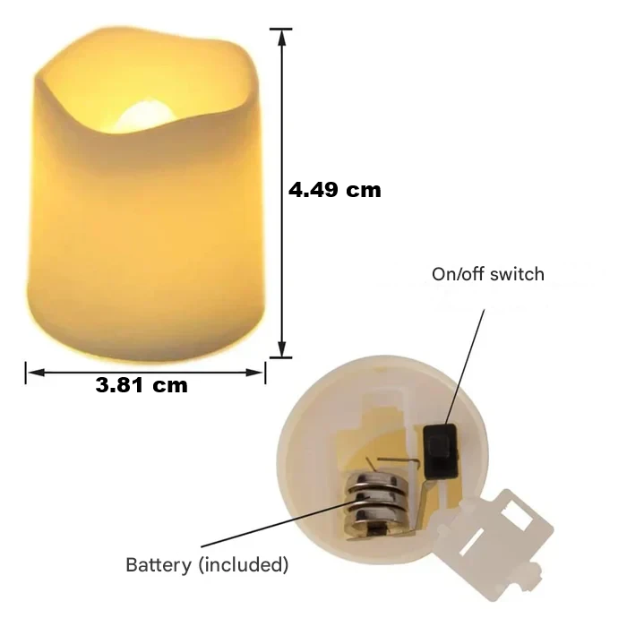 Batterijkaarsen - Elektrisch - LED - Nepkaarsen - Vlamloze Kaarsen-Boetiek Moda