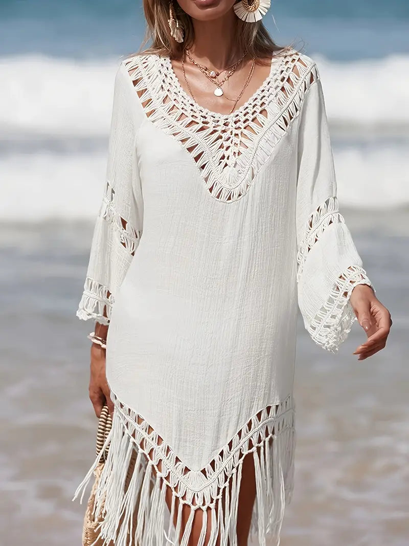 Beach Cover-Up | Boho | Gehaakt | Zwempakgewaad | Overtrekjurk-Boetiek Moda