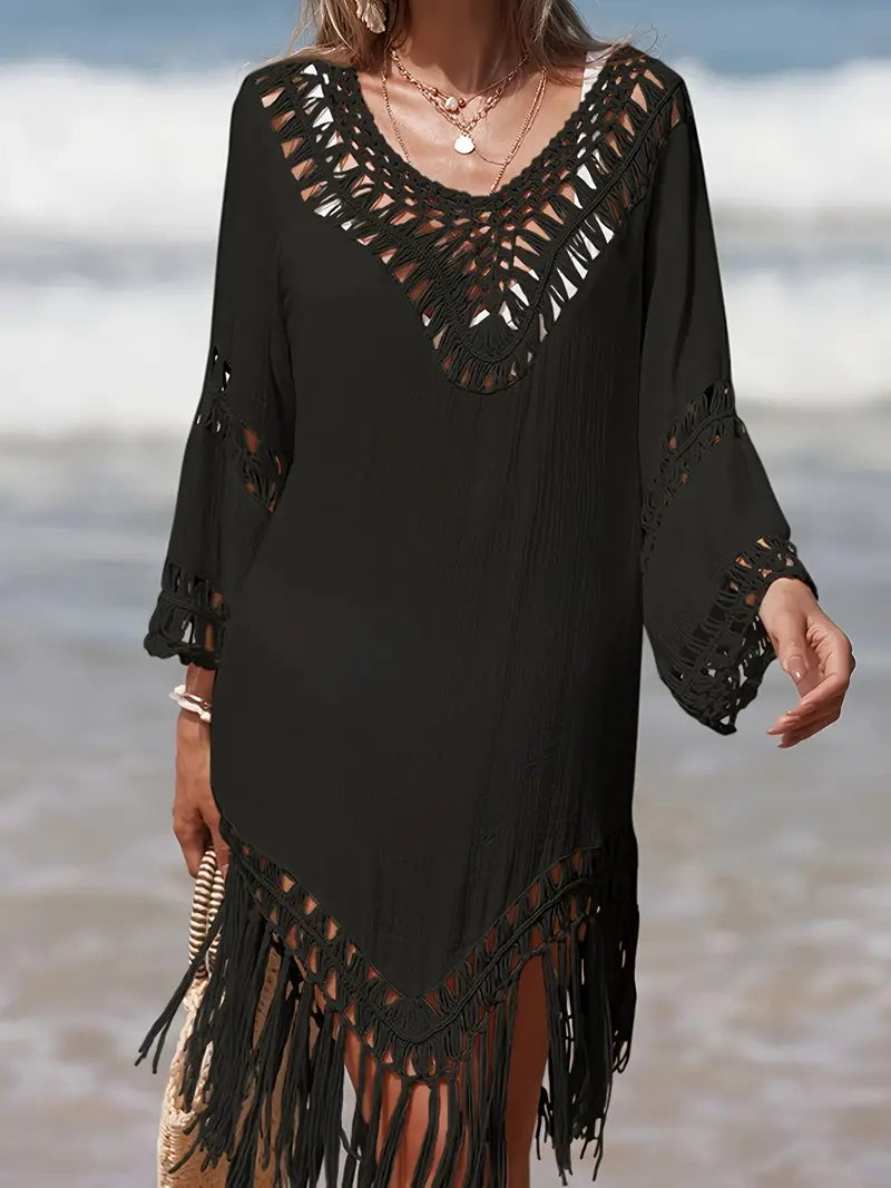 Beach Cover-Up | Boho | Gehaakt | Zwempakgewaad | Overtrekjurk-Boetiek Moda