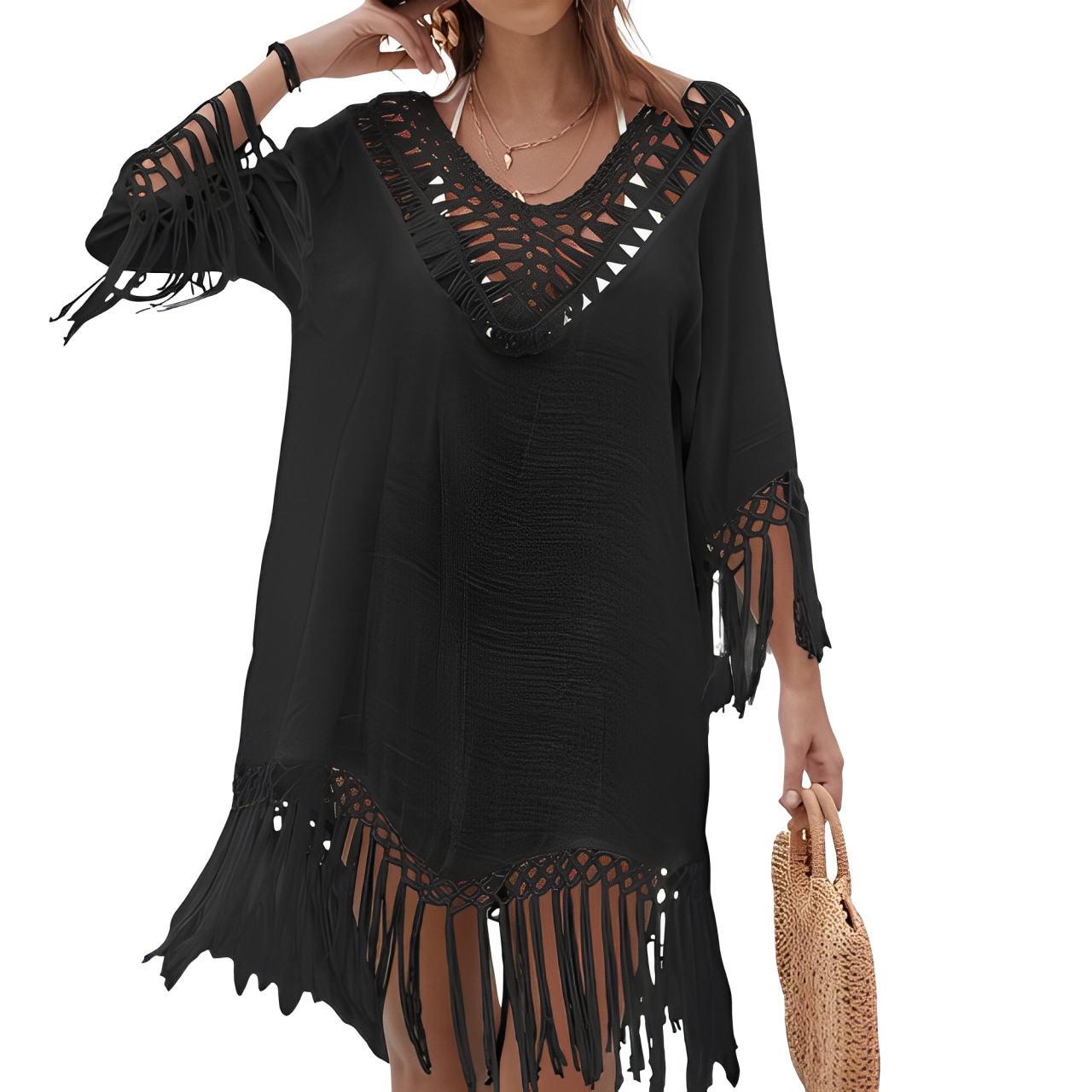 Beach Cover-Up | Boho | Gehaakt | Zwempakgewaad | Overtrekjurk-Boetiek Moda