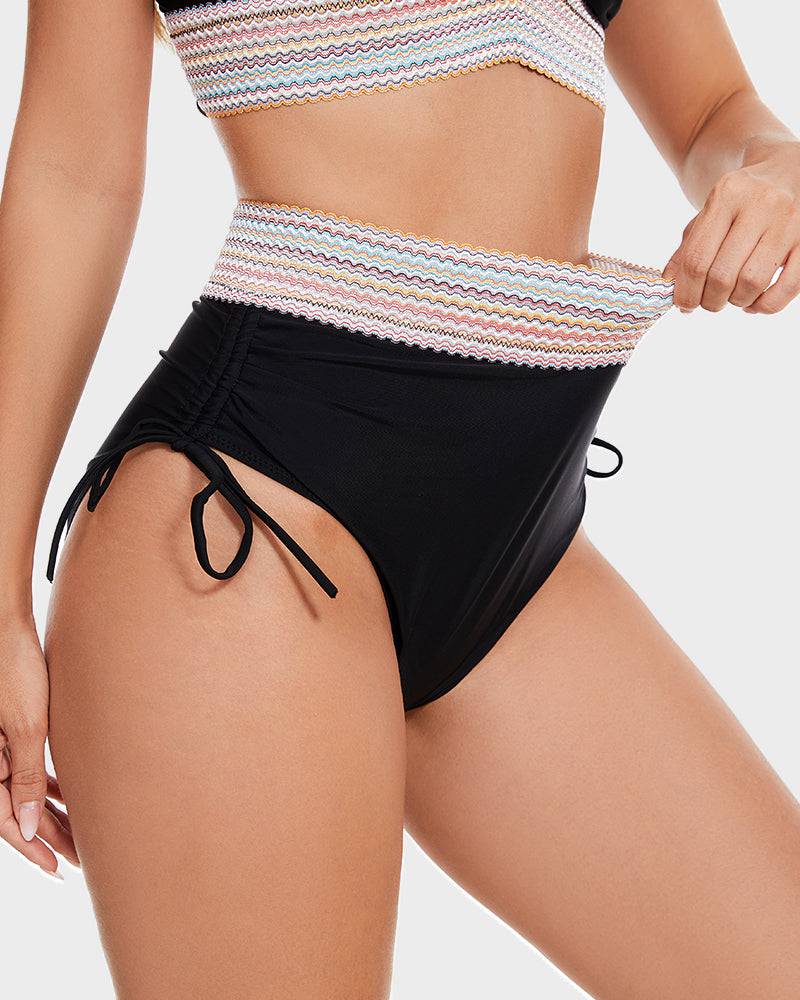 Bikiniset - Tweedelig - V-hals - Bikini met hoge taille - Zwemkleding voor dames-Boetiek Moda