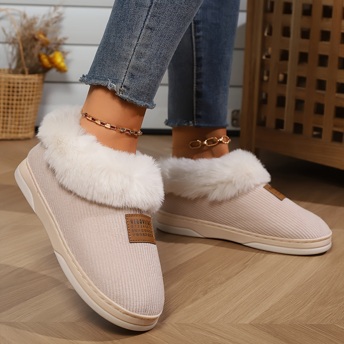 Binnenslippers - Warme, harige huisslippers voor dames voor de winter-Boetiek Moda