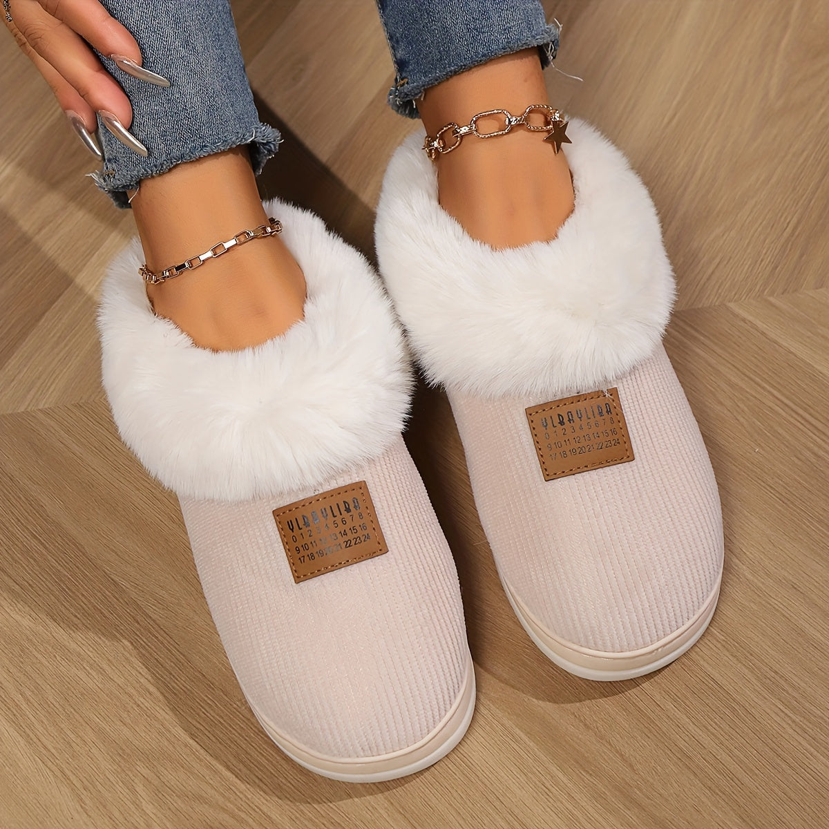 Binnenslippers - Warme, harige huisslippers voor dames voor de winter-Boetiek Moda