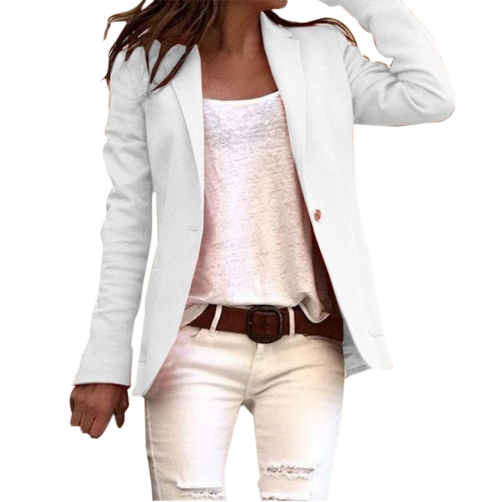 Blazer - Slim Fit - Zakken - Enkelrijige blazer - Damesblazer-Boetiek Moda