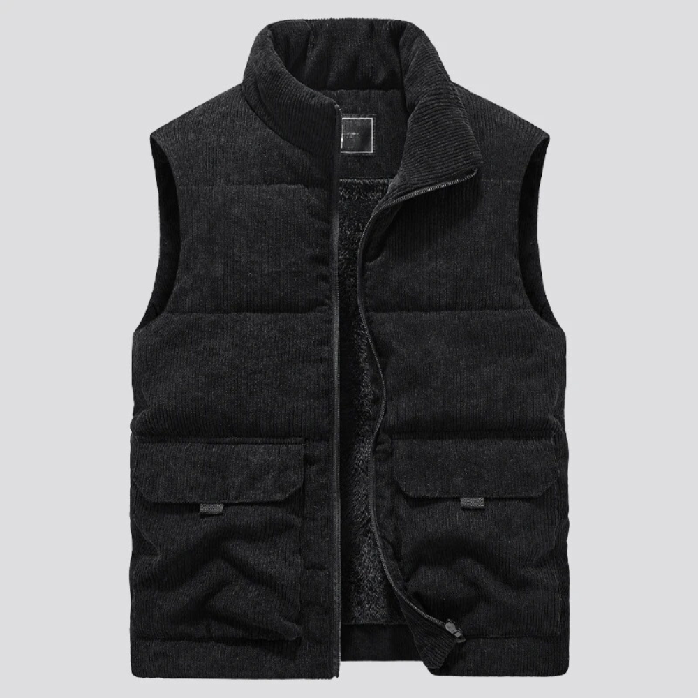 Bodywarmer | Corduroy | Gewatteerd | Puffer Vest | Herenvest-Boetiek Moda