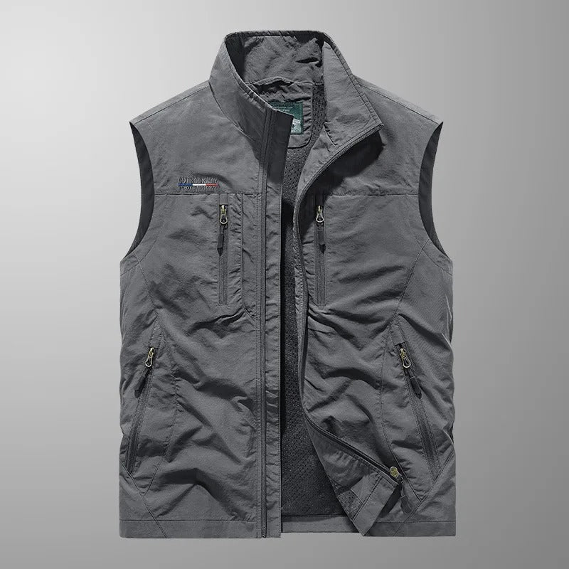 Bodywarmer - Mouwloos outdoor vest met ritssluiting voor heren-Boetiek Moda