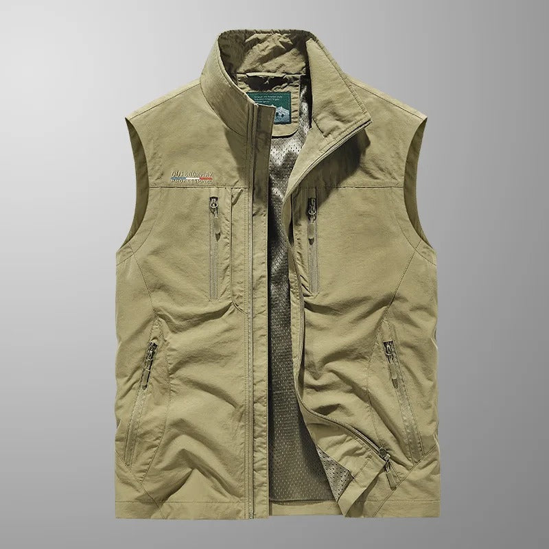 Bodywarmer - Mouwloos outdoor vest met ritssluiting voor heren-Boetiek Moda