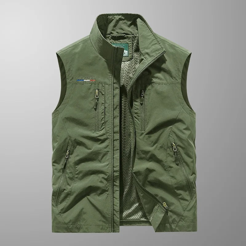 Bodywarmer - Mouwloos outdoor vest met ritssluiting voor heren-Boetiek Moda