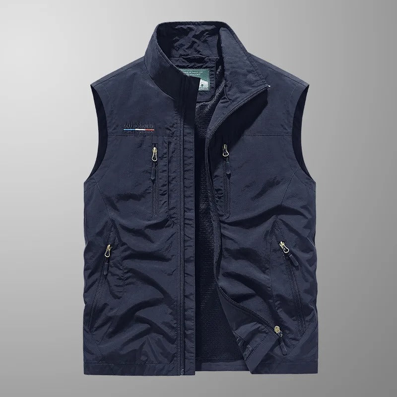 Bodywarmer - Mouwloos outdoor vest met ritssluiting voor heren-Boetiek Moda