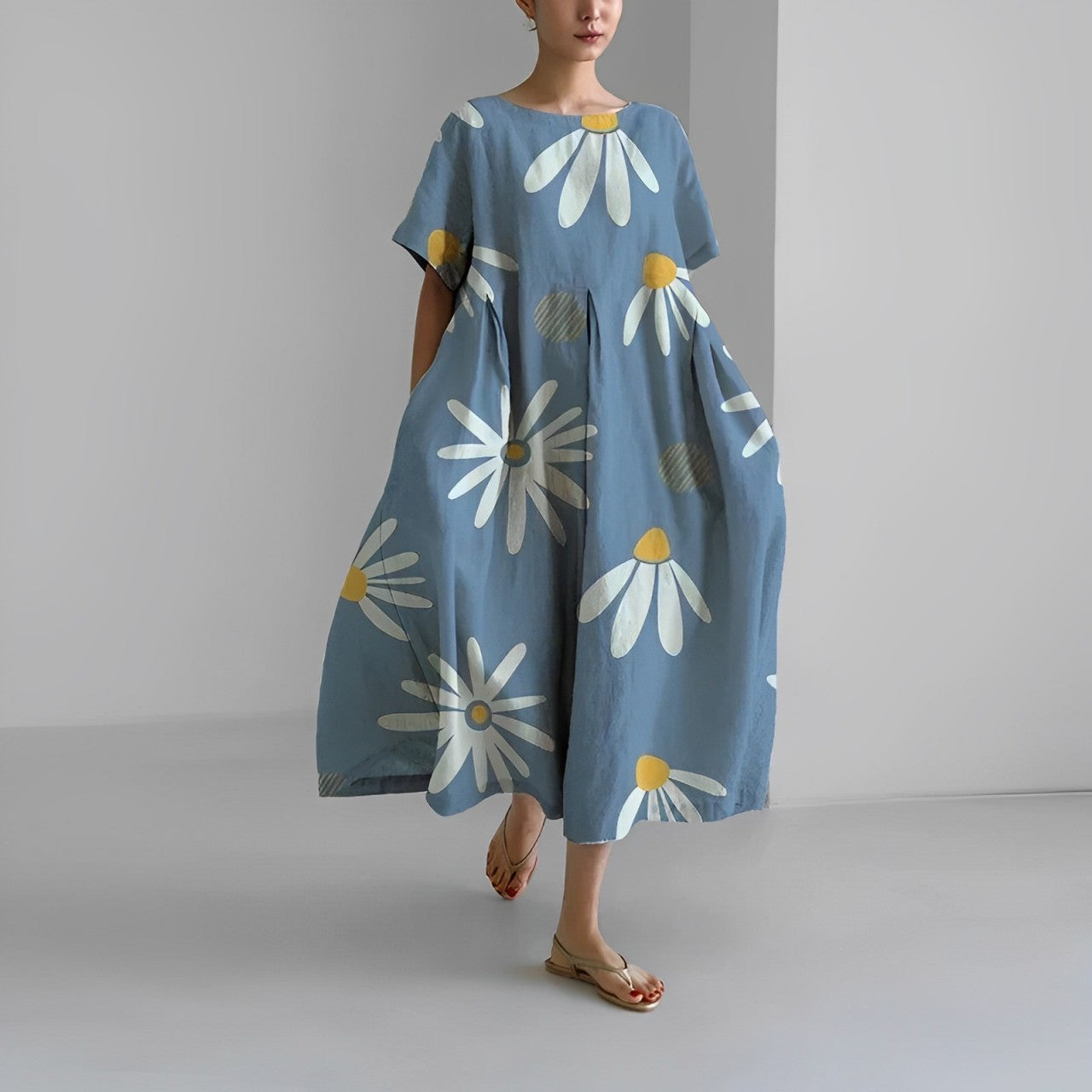 Boho Jurk | Oversized | Los model | Bloemen Jurk | Zomer Jurk-Boetiek Moda
