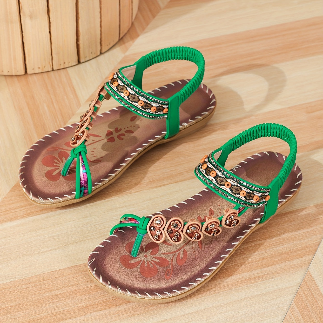Boho Sandalen | Plat | Elastische Enkel | Orthopedische Sandalen | Damessandalen-Boetiek Moda