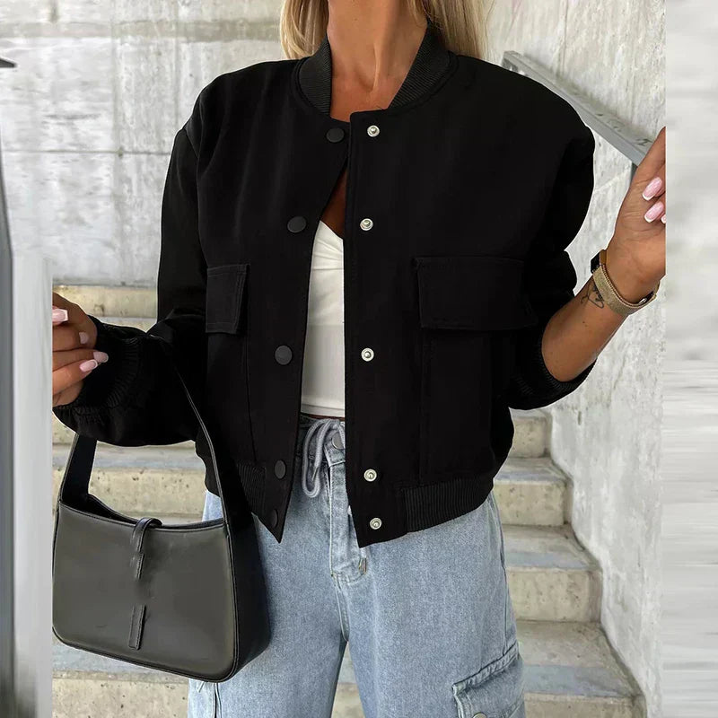 Bomberjack | Casual | Button-Up | Zomerjas | Vrouwenjas-Boetiek Moda