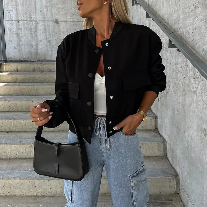 Bomberjack | Casual | Button-Up | Zomerjas | Vrouwenjas-Boetiek Moda
