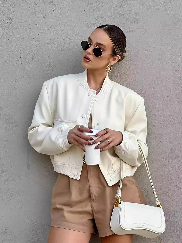 Bomberjack - Kort - Klepzakken - Cropped jas - Damesjas-Boetiek Moda