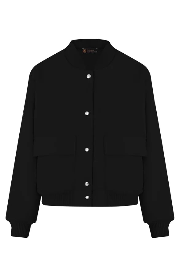 Bomberjack - Korte Aviatorjas met knoopsluiting voor dames-Boetiek Moda