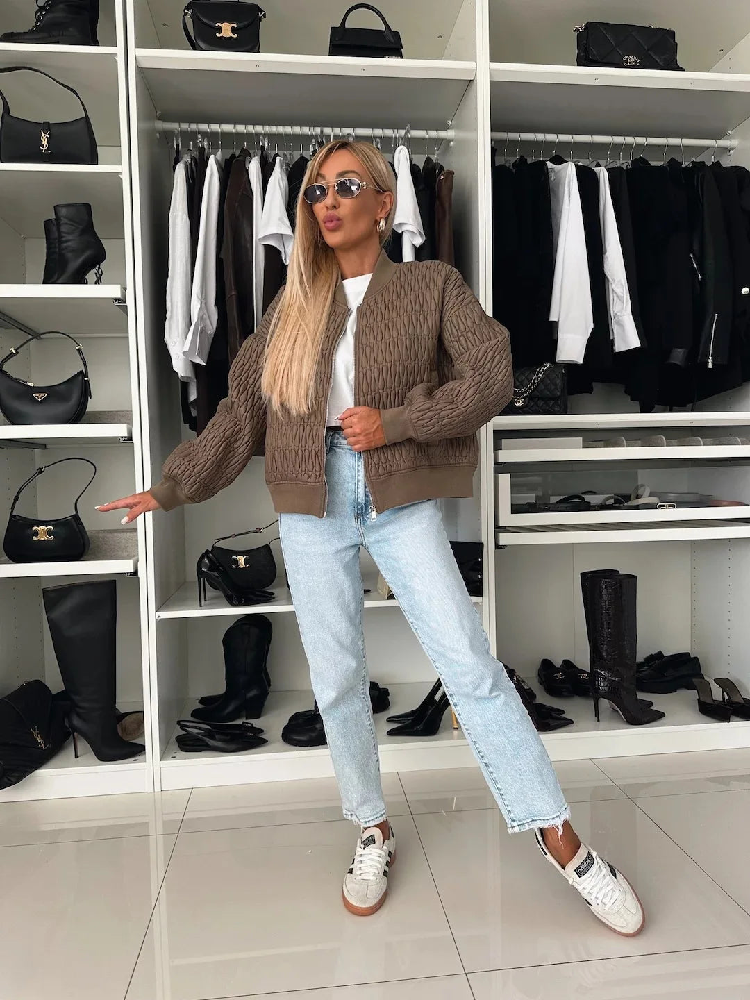 Bomberjack | Relaxed fit | Ritssluiting | Gewatteerd jack | Damesjack-Boetiek Moda