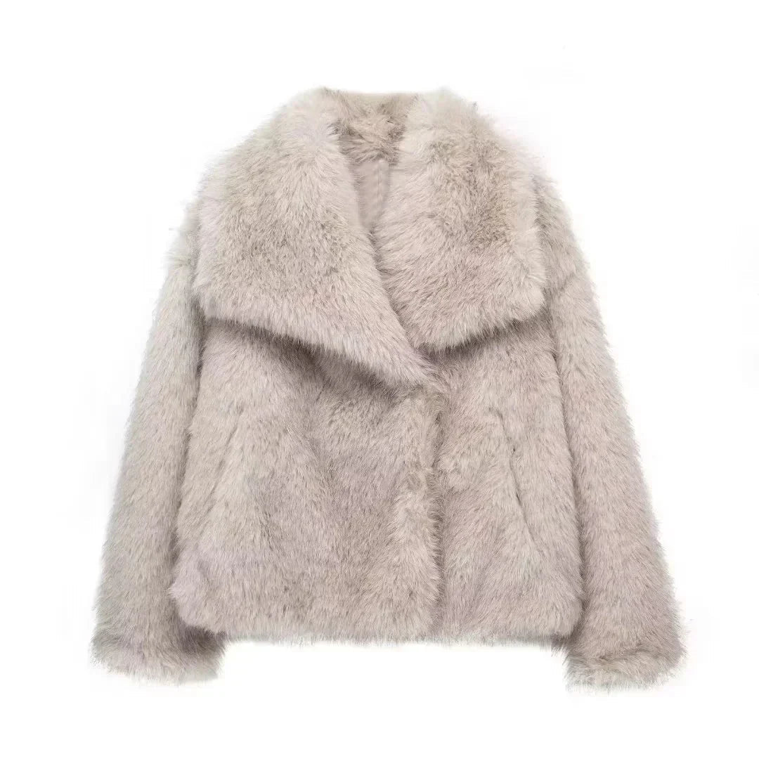 Bontjas - Warm - Pluizig - Korte Bontjas - Bontjas Vrouwen-Boetiek Moda
