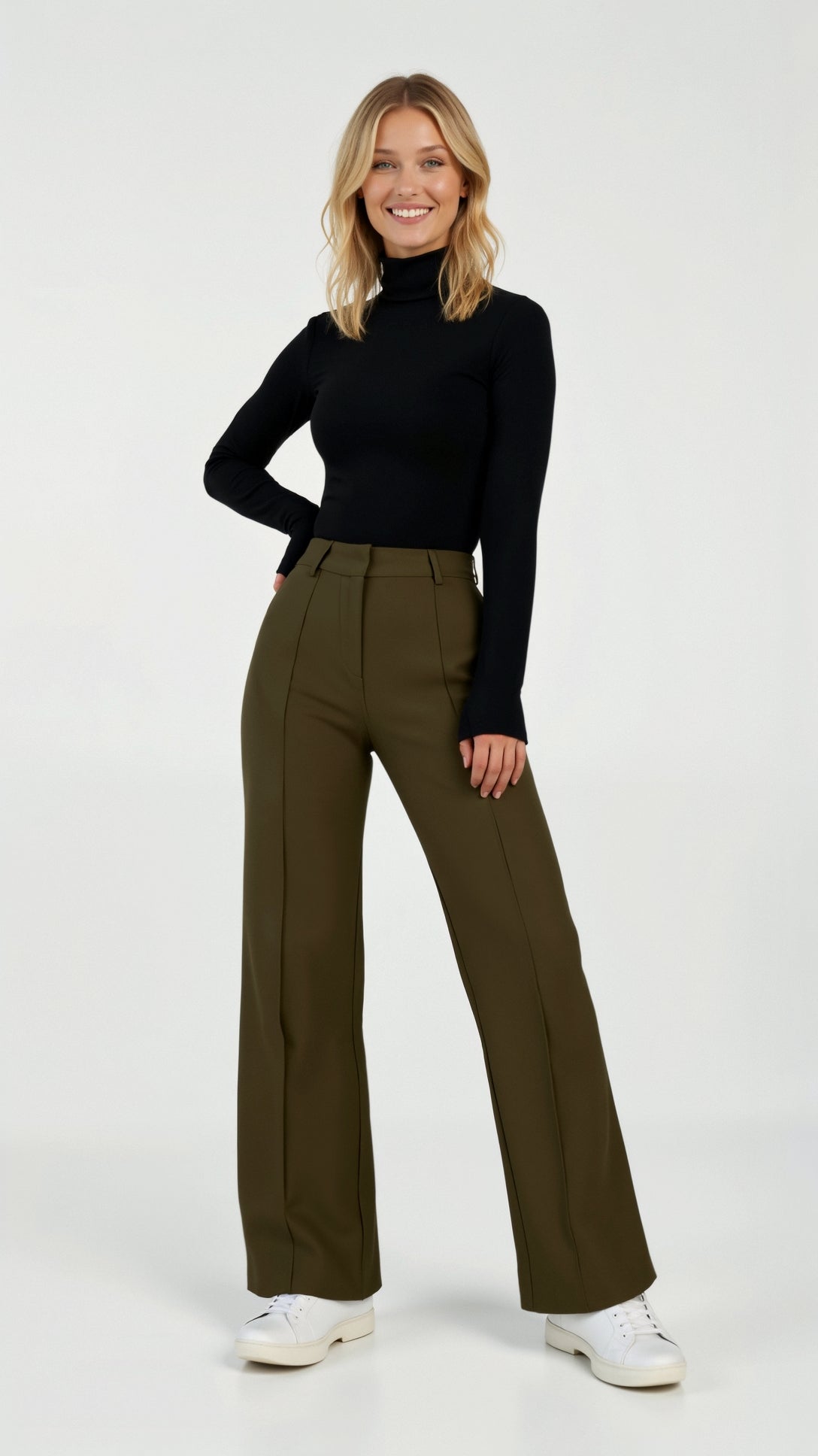 Broek met wijde pijpen | Comfortabel | High Waisted | Broek met wijde pijpen | Broek met wijde pijpen voor vrouwen-Boetiek Moda