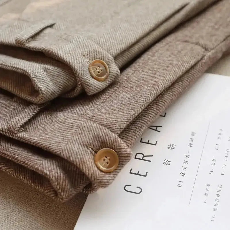 Broek van wolmix - Zakelijke casual broek voor dames voor op kantoor-Boetiek Moda