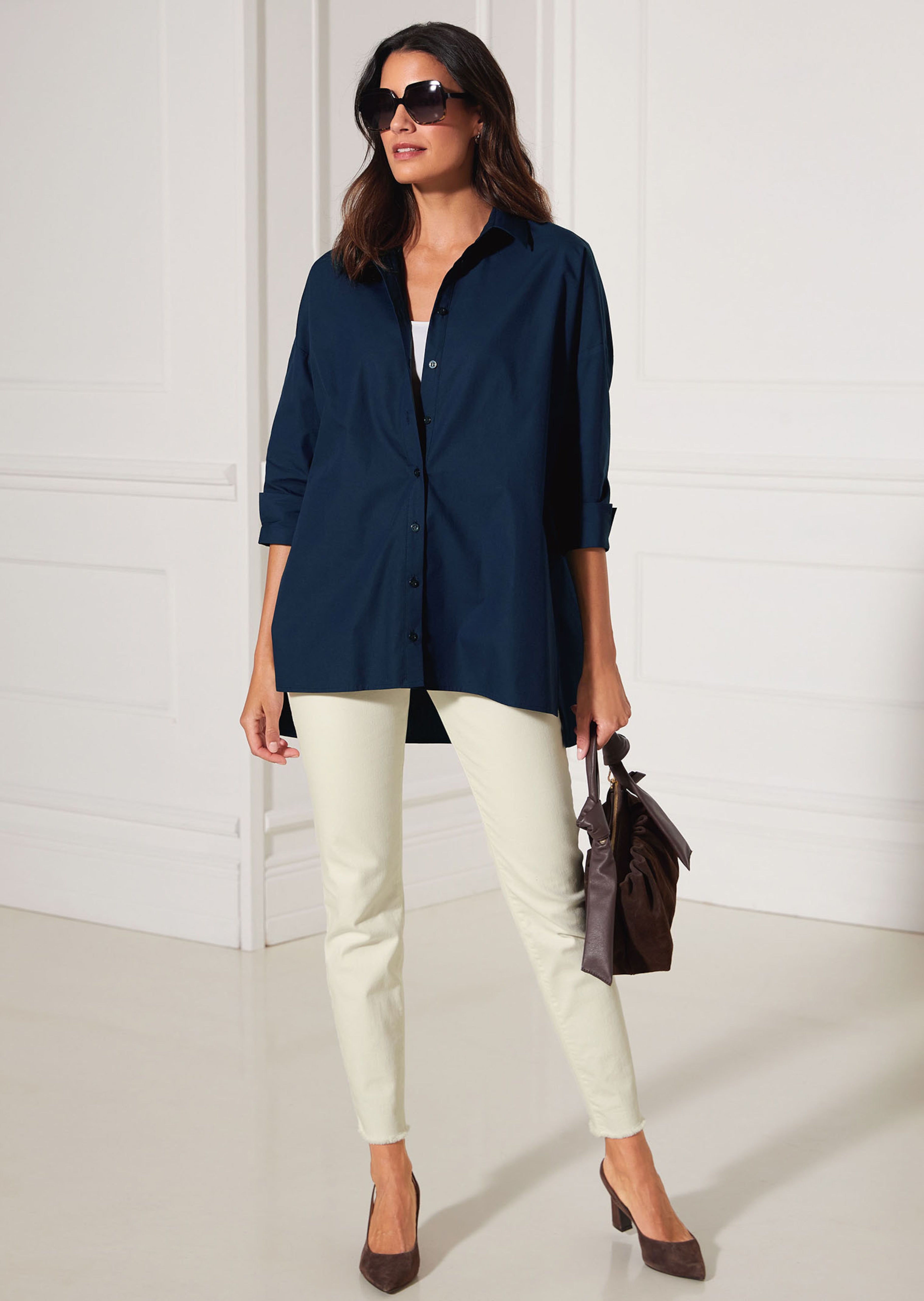 Button-Up Blouse | Lange Mouwen | Los Pasvorm | Oversized Blouse | Button-Up Shirt Vrouwen-Boetiek Moda