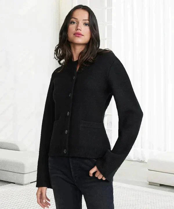 Button-Up Vest | Stijlvol | Wolmix | Gebreid Vest | Vrouwenbreiwerk-Boetiek Moda