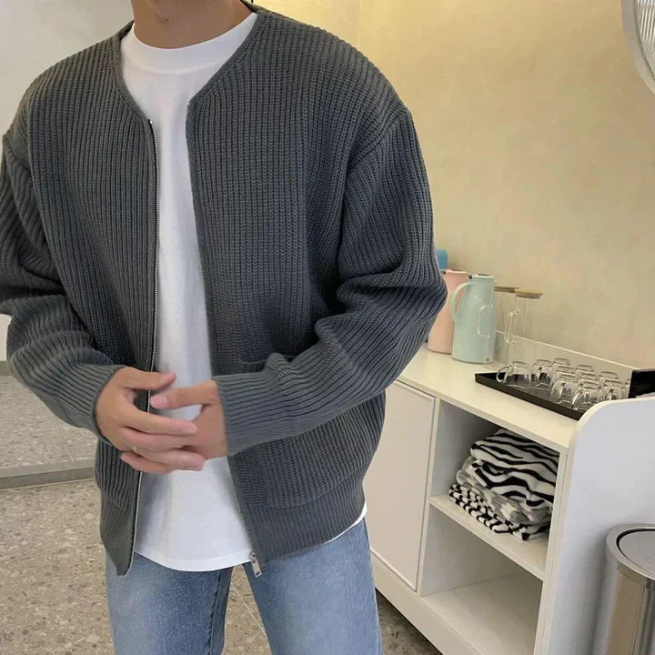 Cardigan met ritssluiting - Warm - Grof gebreid - Gebreide cardigan - Gebreide kleding voor heren-Boetiek Moda
