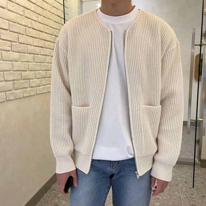Cardigan met ritssluiting - Warm - Grof gebreid - Gebreide cardigan - Gebreide kleding voor heren-Boetiek Moda