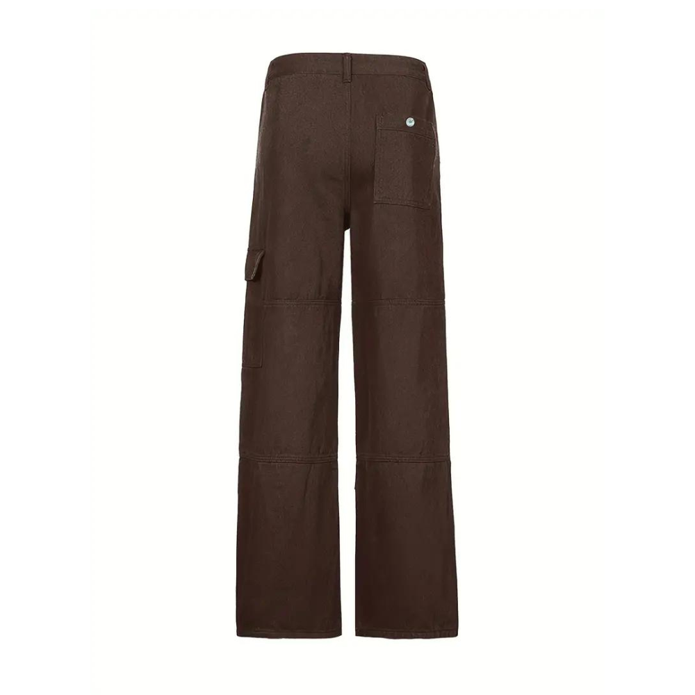 Cargo Broek | Rechte Pijp | Normale Taille | Losvallende Broek | Damesbroek-Boetiek Moda