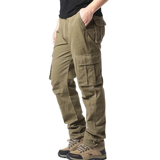 Cargo Broek - Rechte Pijp - Zakken - Cargo Broek - Heren Broek-Boetiek Moda