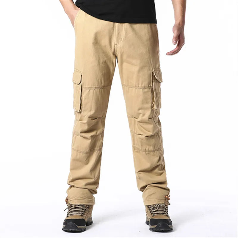 Cargo Broek - Rechte Pijp - Zakken - Cargo Broek - Heren Broek-Boetiek Moda