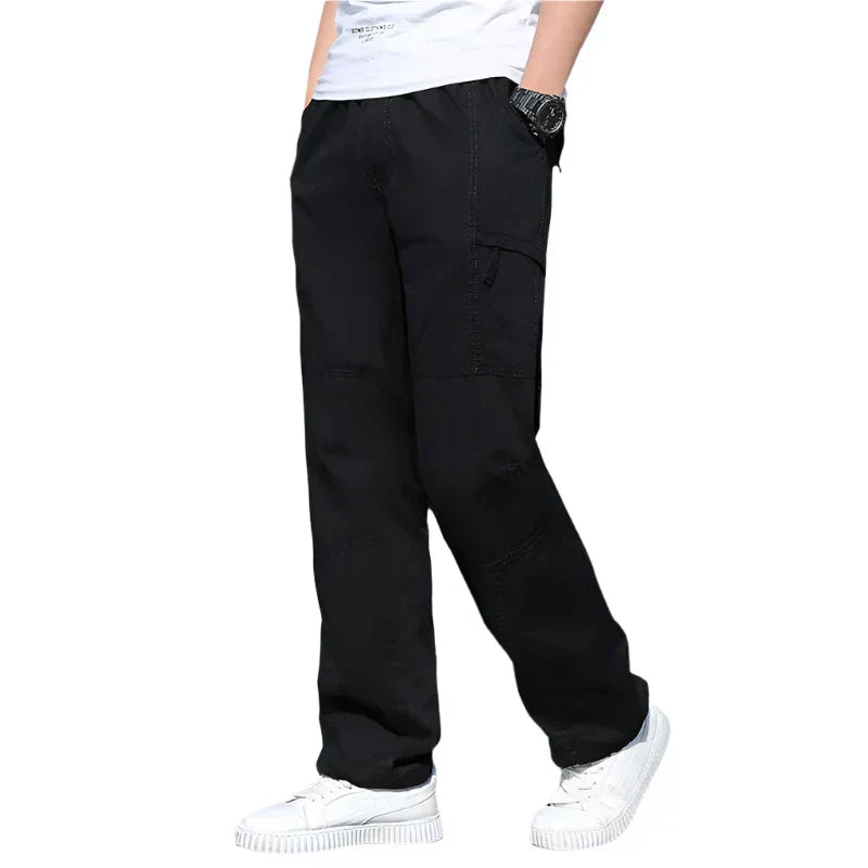 Cargo Broek | Rechte pijpen | Katoen | Losse pasvorm | Herenkleding-Boetiek Moda