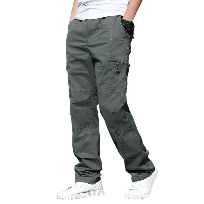 Cargo Broek | Rechte pijpen | Katoen | Losse pasvorm | Herenkleding-Boetiek Moda