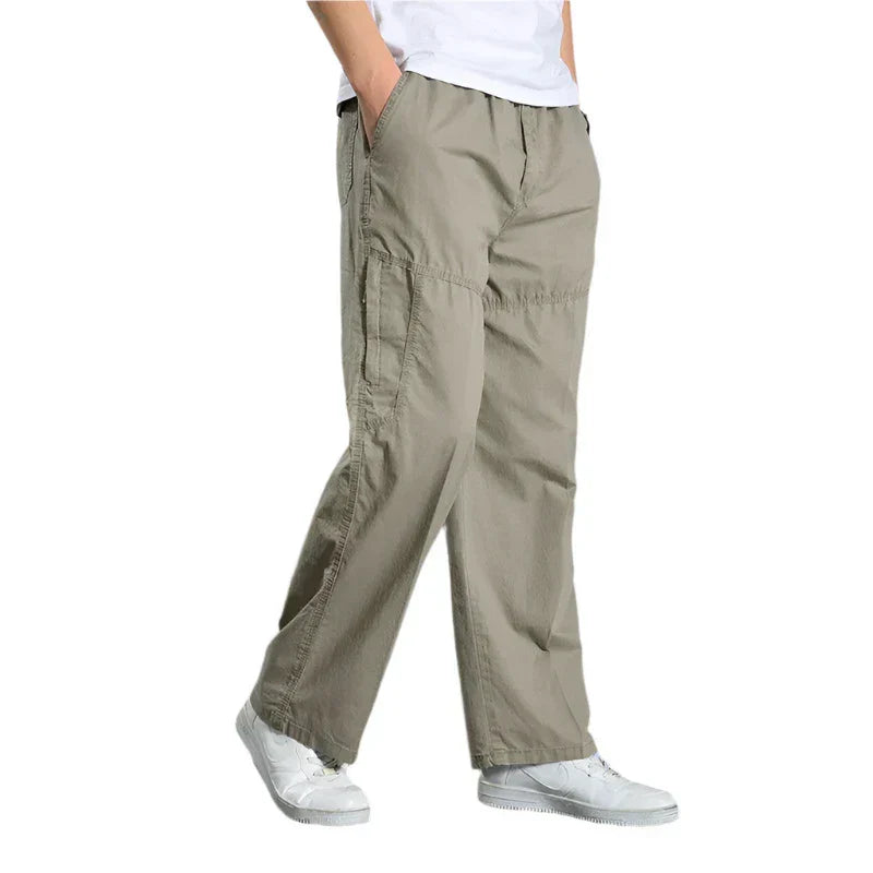 Cargo Broek | Rechte pijpen | Katoen | Losse pasvorm | Herenkleding-Boetiek Moda