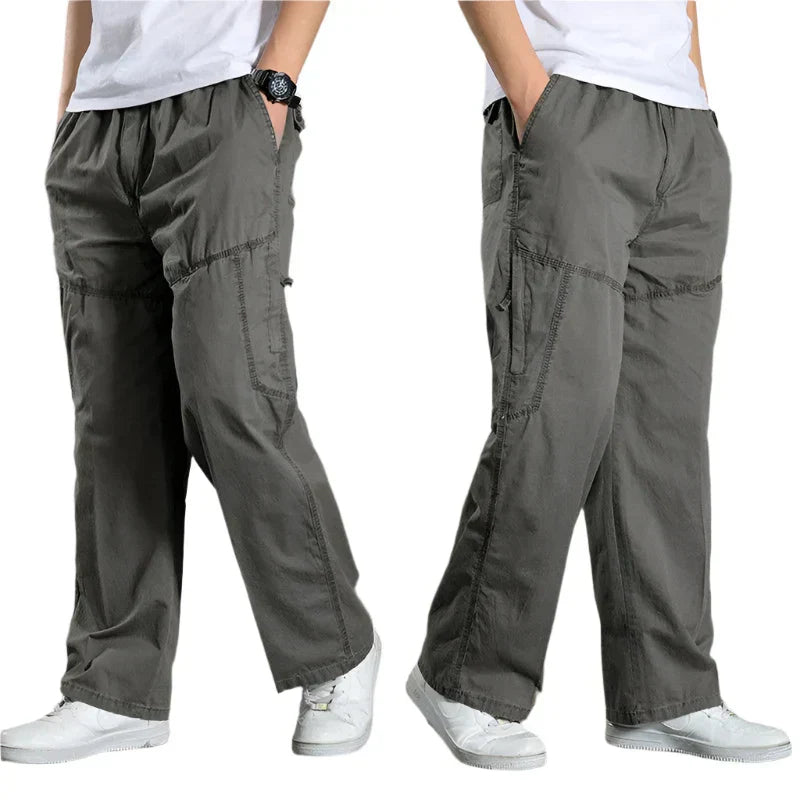 Cargo Broek | Rechte pijpen | Katoen | Losse pasvorm | Herenkleding-Boetiek Moda